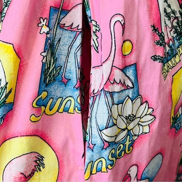 Hell Bunny Maxine Flamingo Sunset Skirt size XS - Picture 4 of 8